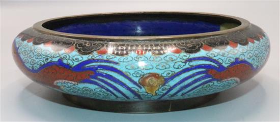 Chinese cloisonne enamel bowl